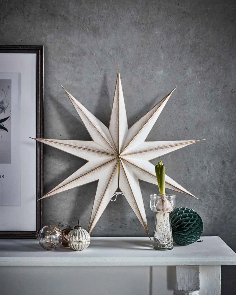 Weihnachtsstern 9 Point Gold 60 cm