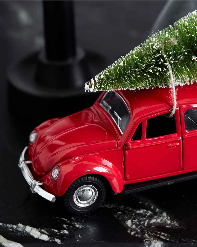 Weihnachtsauto Xmas Rot 12,5 cm