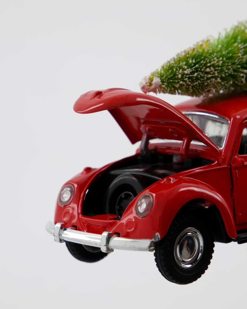 Weihnachtsauto Xmas Rot 12,5 cm
