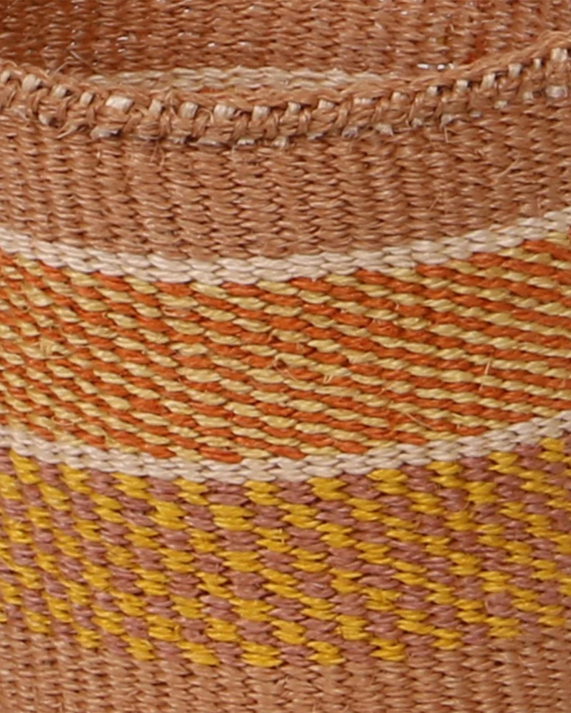 ONANA: Yellow, Burnt Orange and Brown Sisal Basket