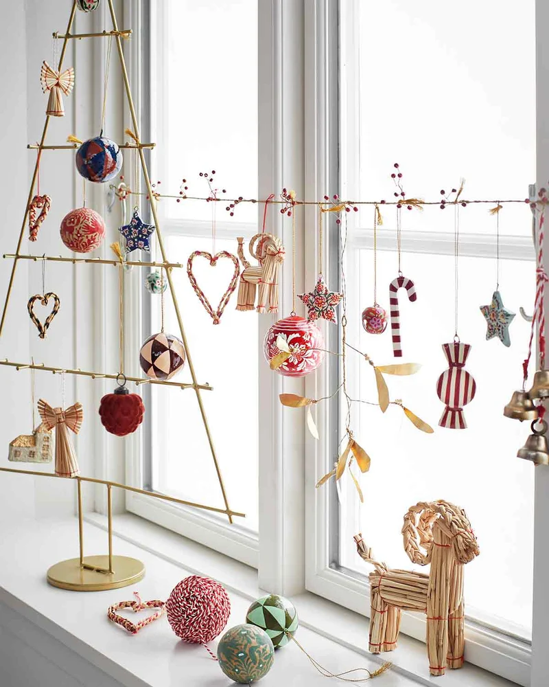 Bonbons Pappmaché Anhänger 2er Set 9 cm