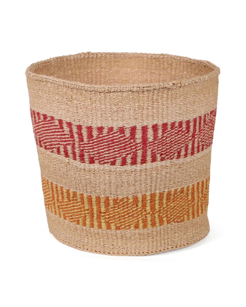 NDOO: Red, Orange and Yellow Sisal Basket