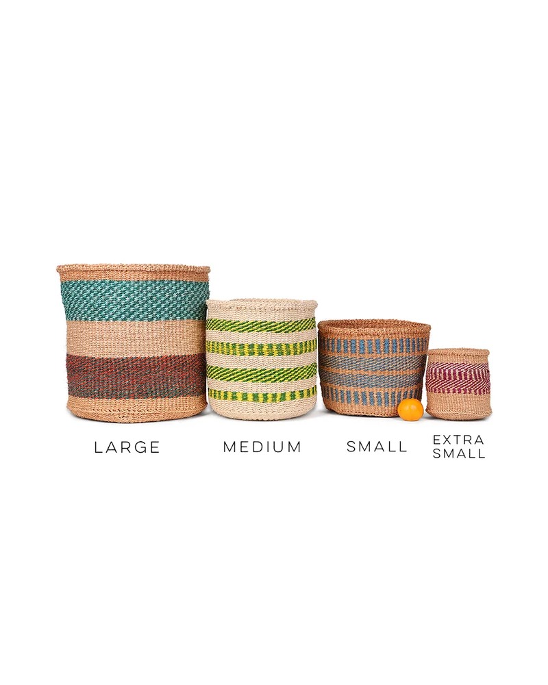 NDOO: Red, Orange and Yellow Sisal Basket