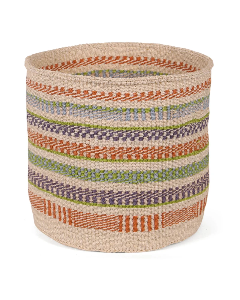 NDIMU: Blue, Orange and Green Sisal Basket