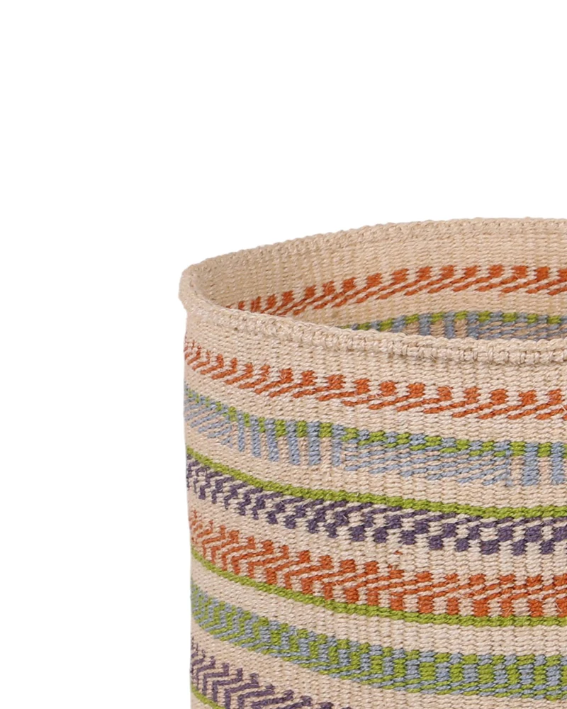 NDIMU: Blue, Orange and Green Sisal Basket