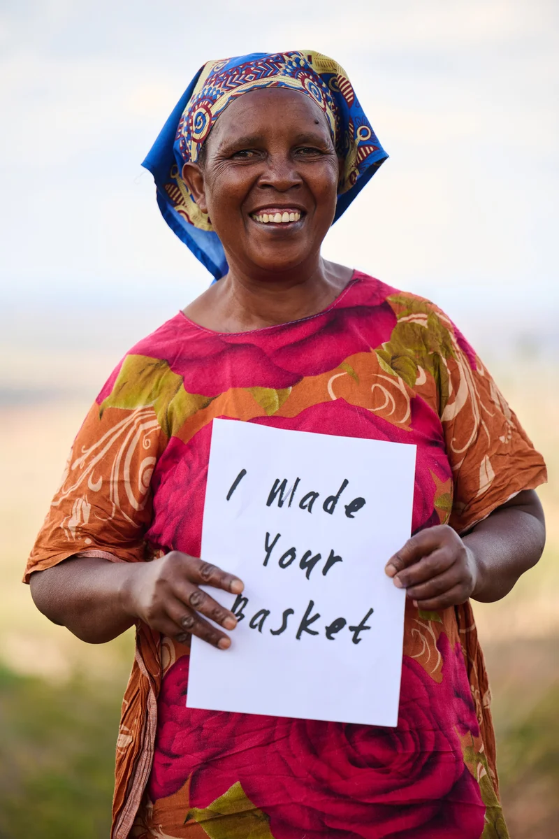 GOROFA: Green and Pink Colour Block Basket