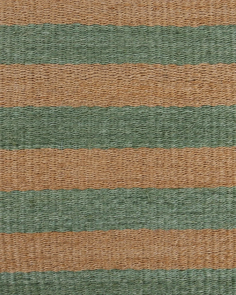 LENGO: Green & Brown Woven Sisal Doormat