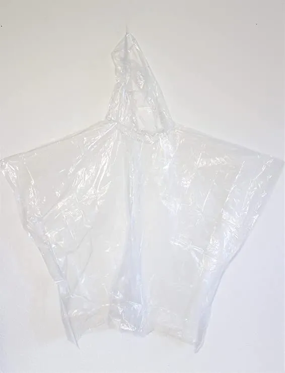 Regenponcho Einweg mit Kapuze für Kinder 6 Stück Einheitsgrösse 77x104cm