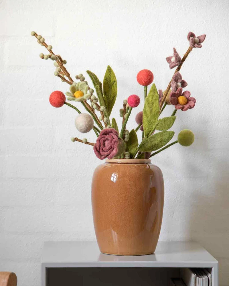 Großer Filzblumenstrauß 15 Stück