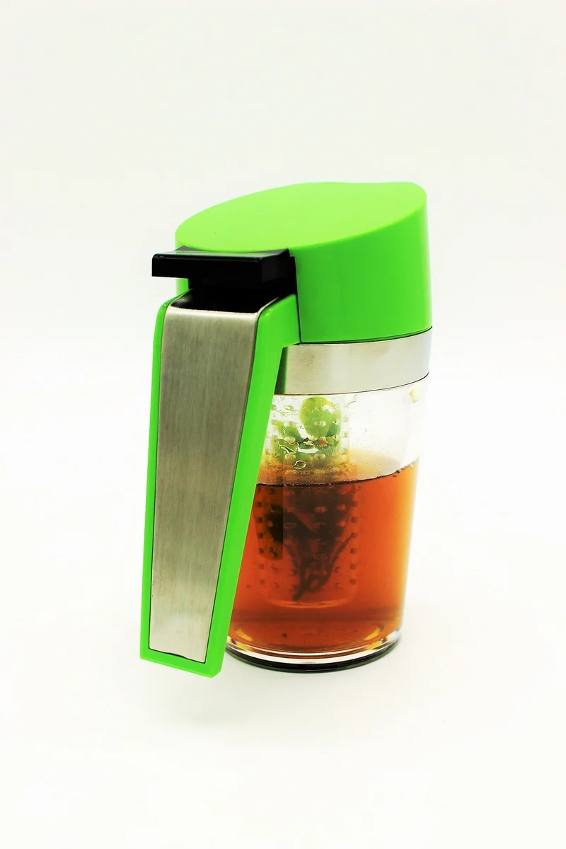 Ölkännchen mit Aromaeinsatz, 150ml, Ölspender, Ölflasche mit Infuser, Küchen-Accessoire