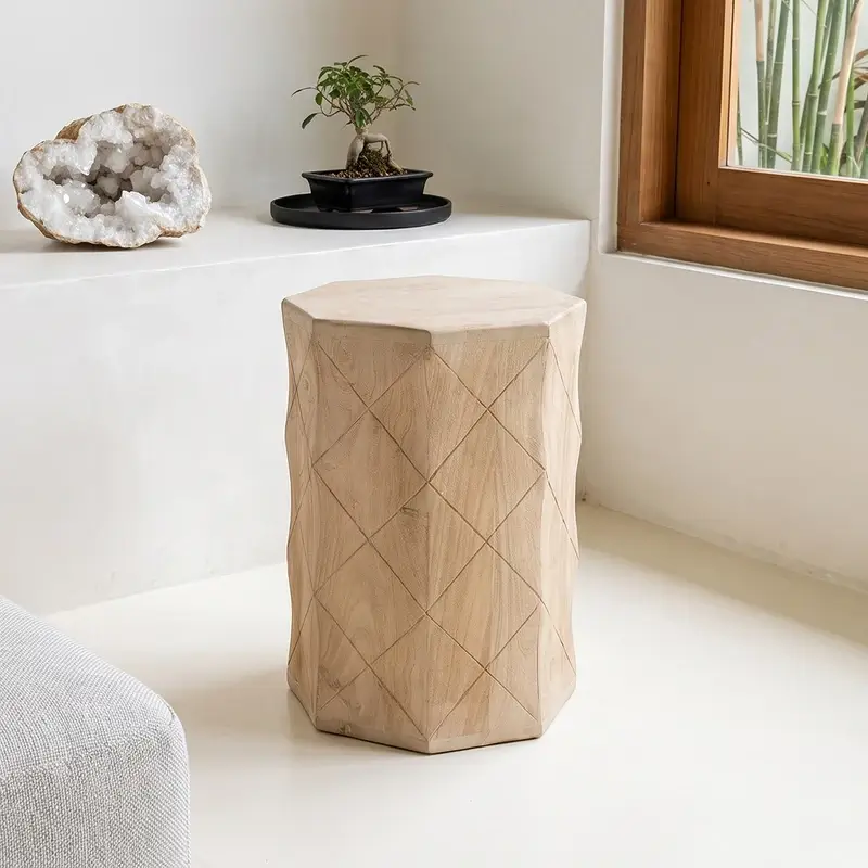 Hocker aus Mangoholz Pacific – Beistelltisch aus Holz