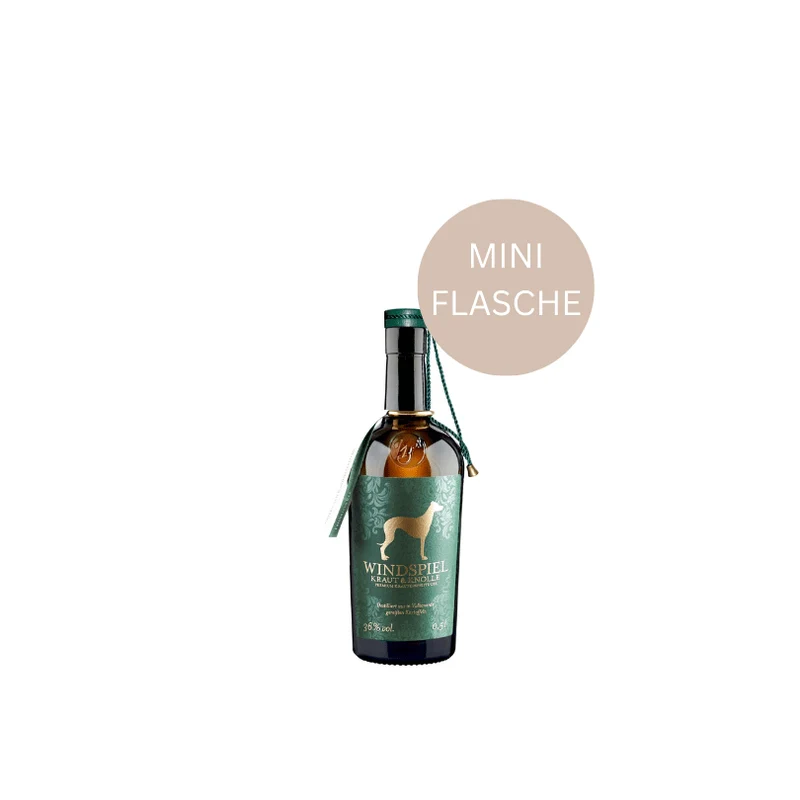 Windspiel Mini - Kraut & Knolle Premium Kräuterspirituose - 36% vol. 0,05L