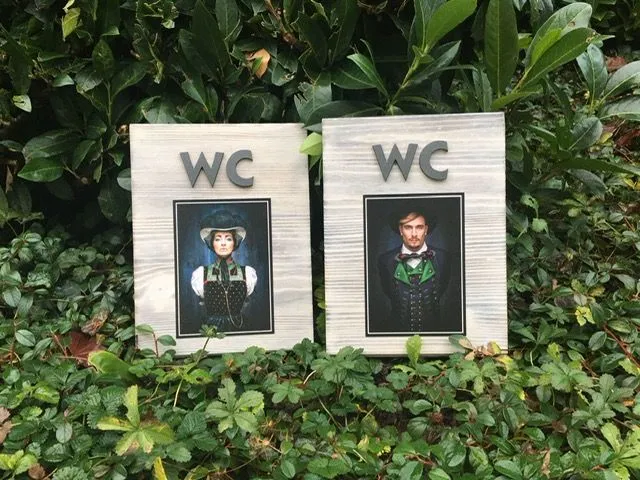 Schwarzwaldbretter WC 2er-Set "Oskar", modern, Motive von Sebastian Wehrle, Deko!