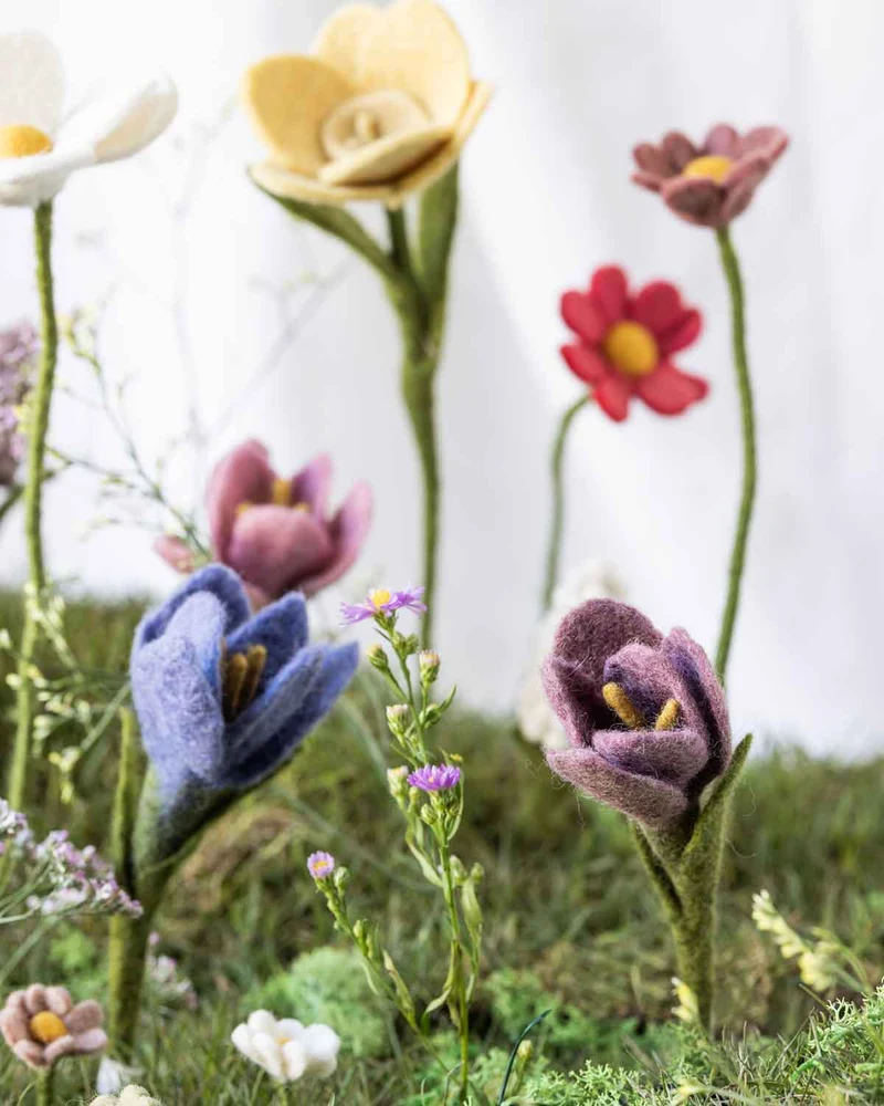 Mini-Krokus Filzblume