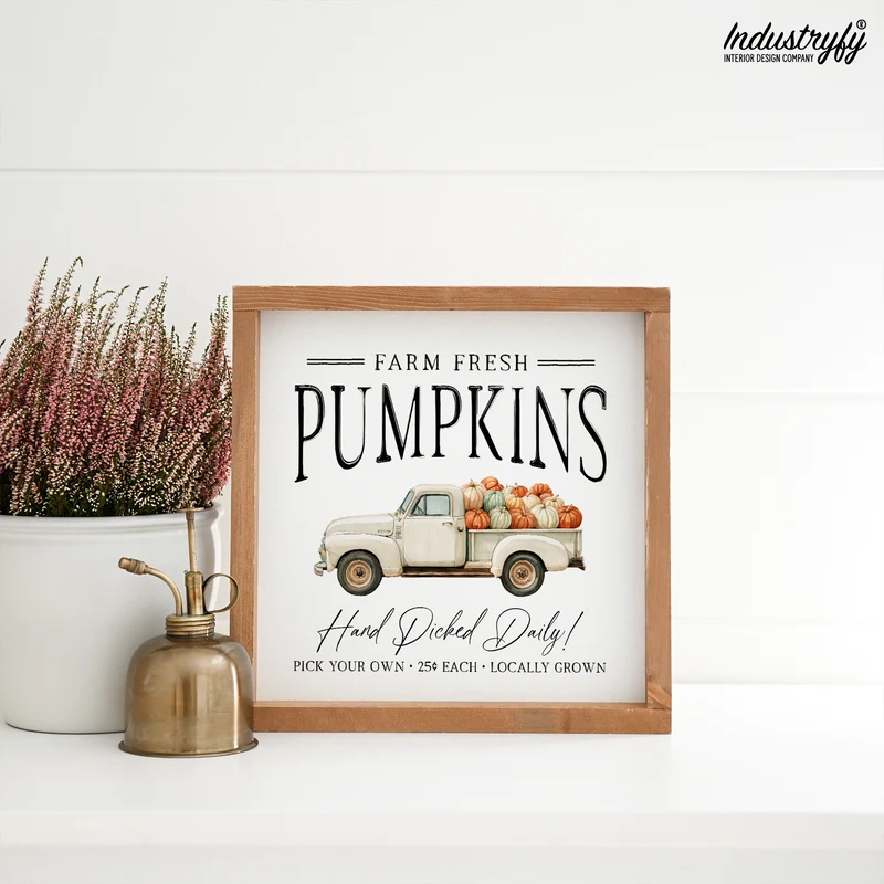 Landhaus Schild | Farm Fresh Pumpkin Truck