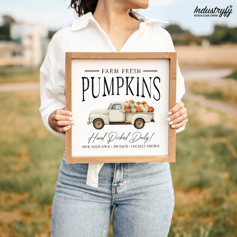 Landhaus Schild | Farm Fresh Pumpkin Truck