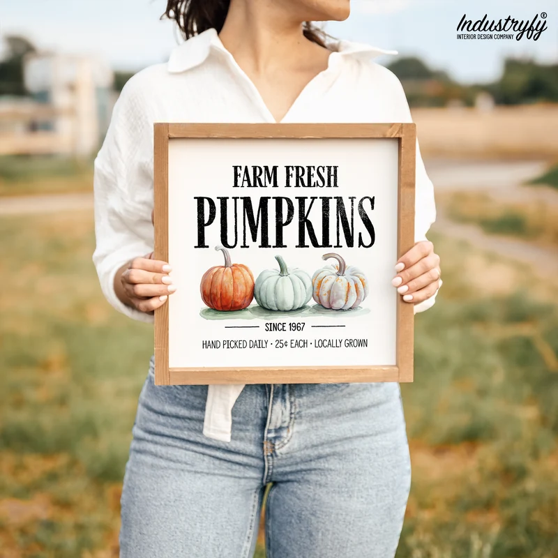 Landhaus Schild | Farm Fresh Pumpkins No11