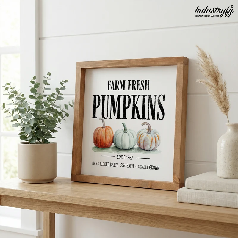 Landhaus Schild | Farm Fresh Pumpkins No11
