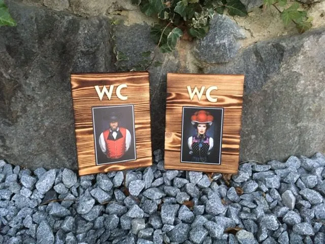 Schwarzwaldbretter WC 2er-Set "Kenny", modern, Motive von Sebastian Wehrle, Deko!
