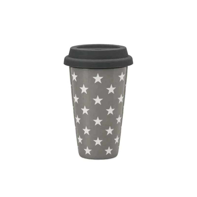 Kaffeebecher - Sterne taupe *RESTPOSTEN