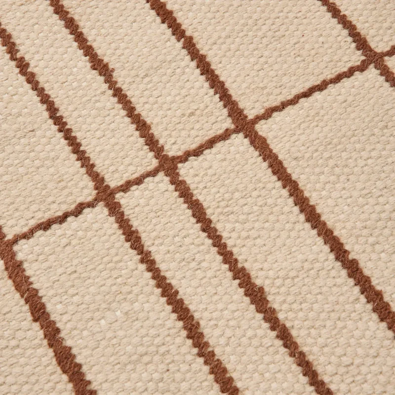 Sen Wollteppich kariert flachgewebt - ferm LIVING