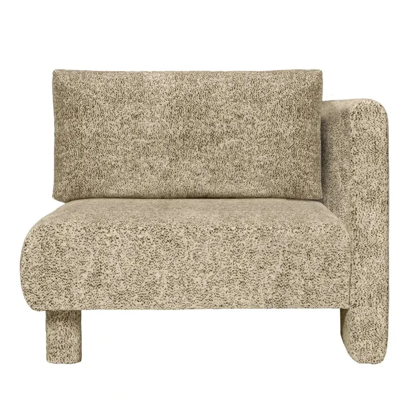 Dase Modulares Sofa Samt Poppy Velvet Butter/Black - ferm LIVING