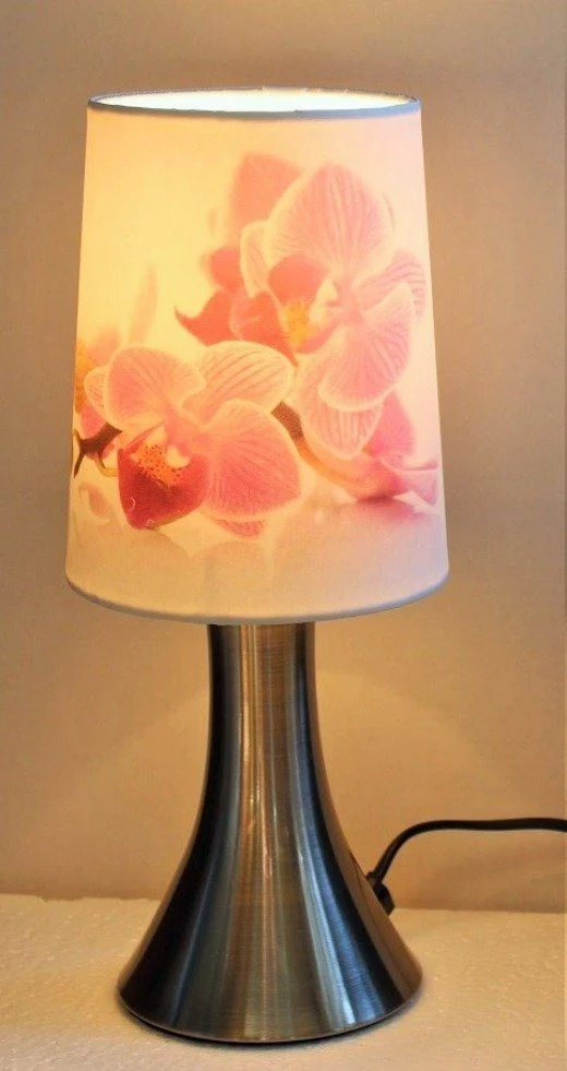 Touchleuchte "Orchideen", Nachttischlampe, Stimmungsleuchte, Leselicht