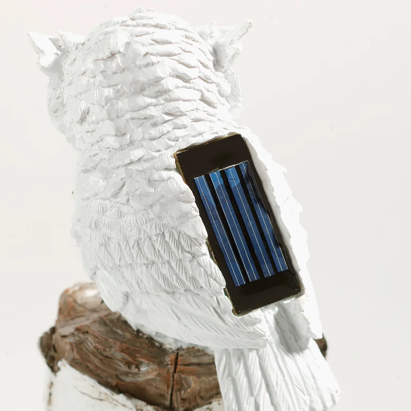 Solarleuchte "Schneeeule", 2er Set, Gartendekoration, Winter, energiesparende LED-Technik