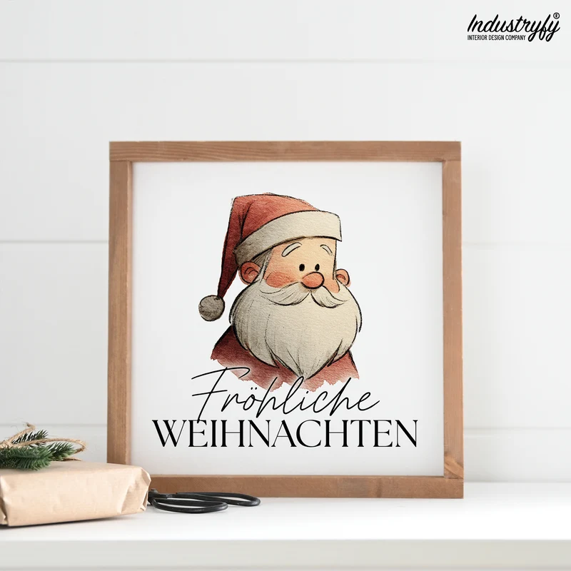 Landhaus Schild | Fröhliche Weihnachten Santa
