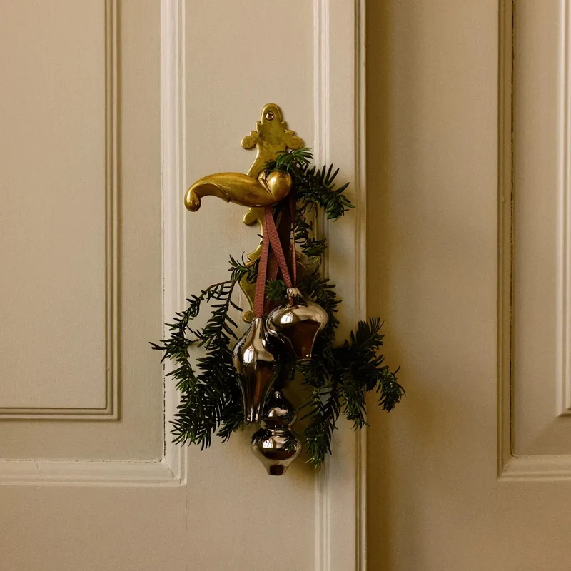 Komo Christbaumschmuck Silber Porzellan 3er-Set - ferm LIVING