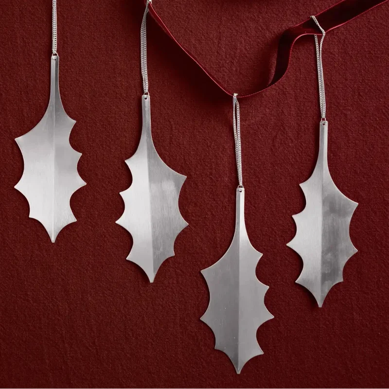 Holly Leaf Christbaumschmuck Anhänger Stechpalme 4er-Set - ferm LIVING