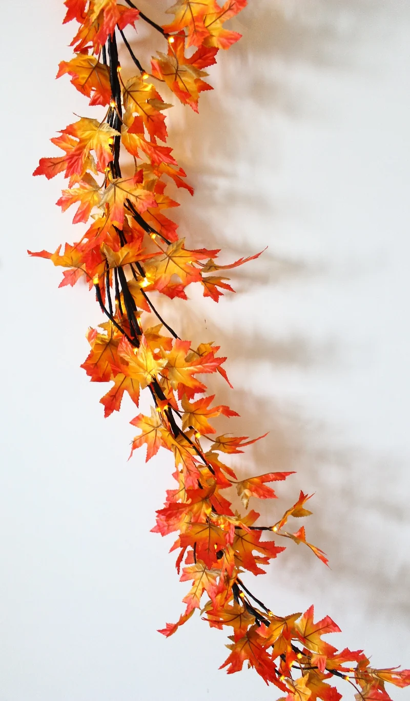 LED Lichterkette Herbst Idylle mit 64 warm weiße LEDs, 64-flammig