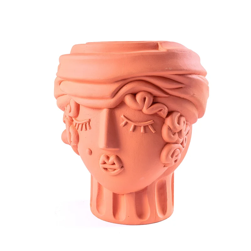 Seletti Magna Graecia Kopf Vase aus Terrakotta – Vase mit Gesicht Mann & Frau