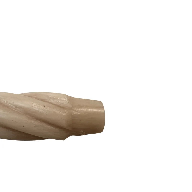 Stabkerze - gedreht Twist - beige creme - 35 x 2,8 cm