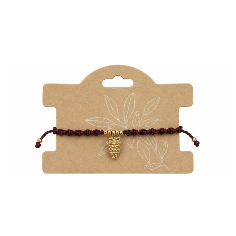 Armband Eule - bordeaux