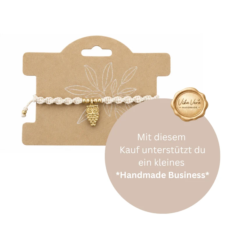Armband Eule - weiß