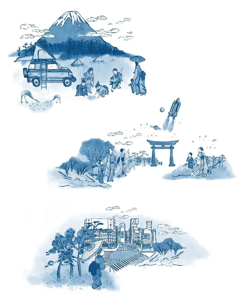 Koinobori Toile De Jouy Windsack 70 cm