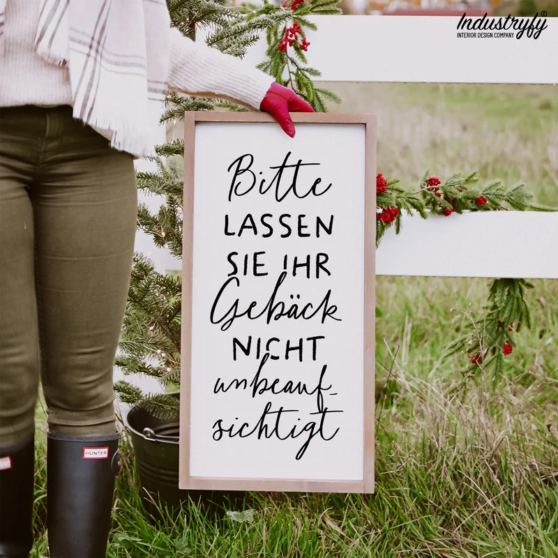 Landhaus Schild | Bitte lassen Sie ihr Gebäck nicht unbeaufsichtigt