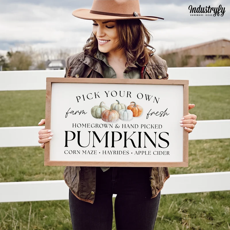 Landhaus Schild | Handpicked Pumpkins