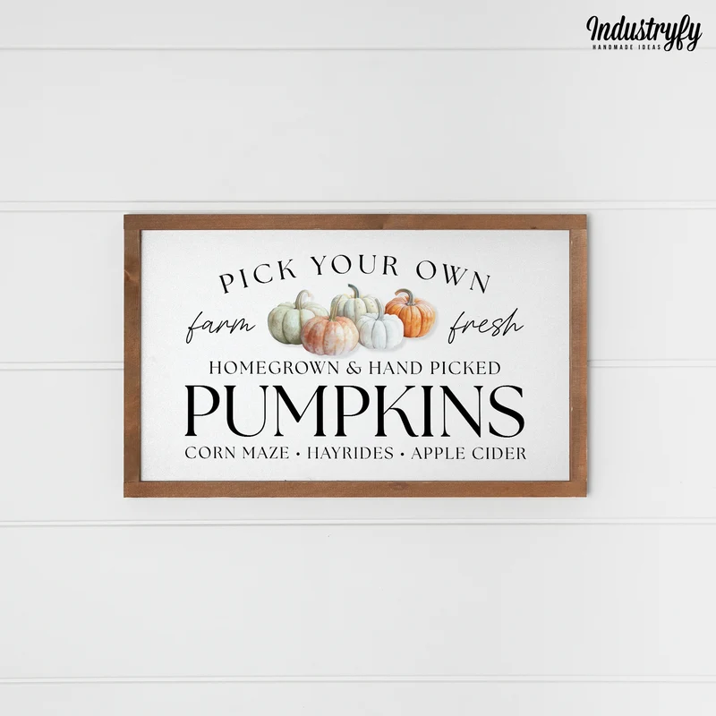 Landhaus Schild | Handpicked Pumpkins