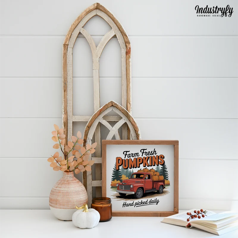 Landhaus Schild | Farm Fresh Pumpkins No8
