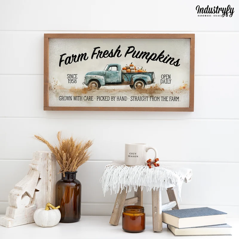 Landhaus Schild | Farm Fresh Pumpkins No10