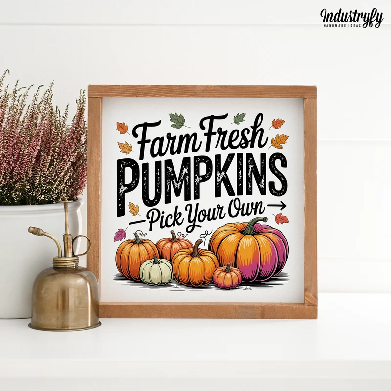 Landhaus Schild | Farm Fresh Pumpkins No7
