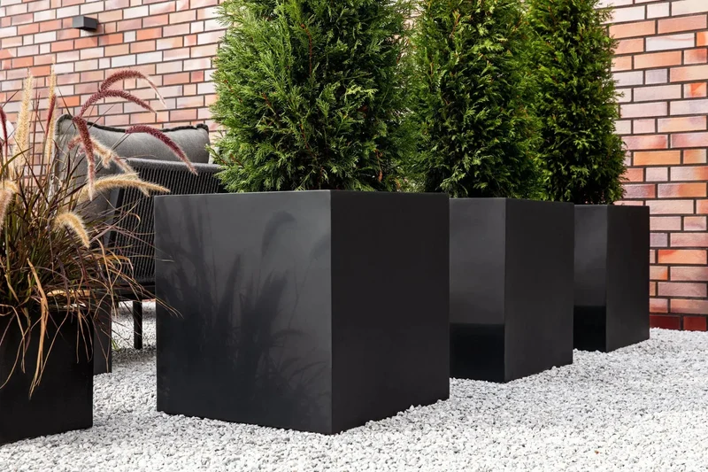 Pflanztopf Arven schwarz | 50x50