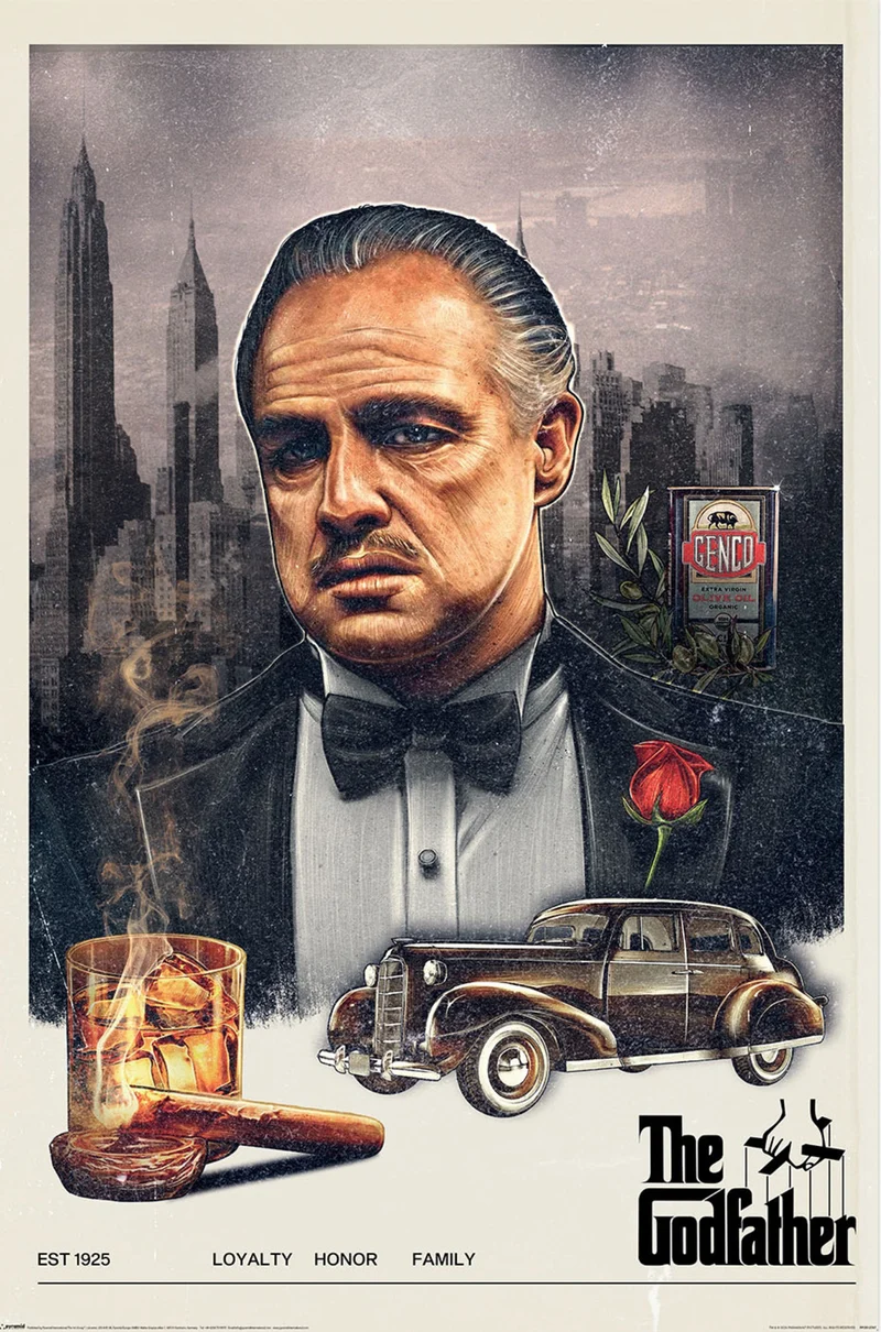 Poster The Godfather - Loyalty Honour Family 61x91,5cm