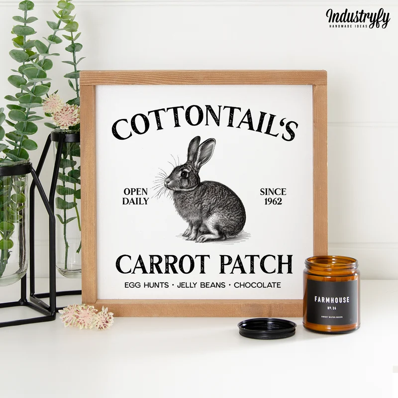 Landhaus Schild | Cottontails carrot patch