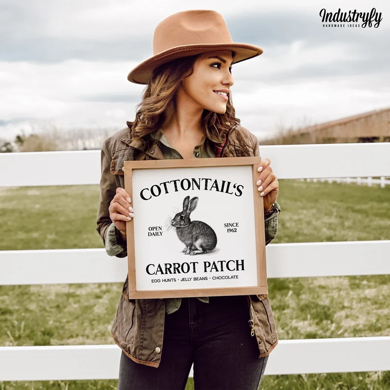 Landhaus Schild | Cottontails carrot patch