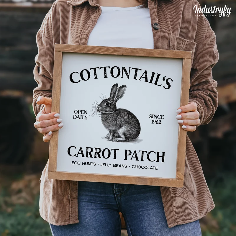 Landhaus Schild | Cottontails carrot patch