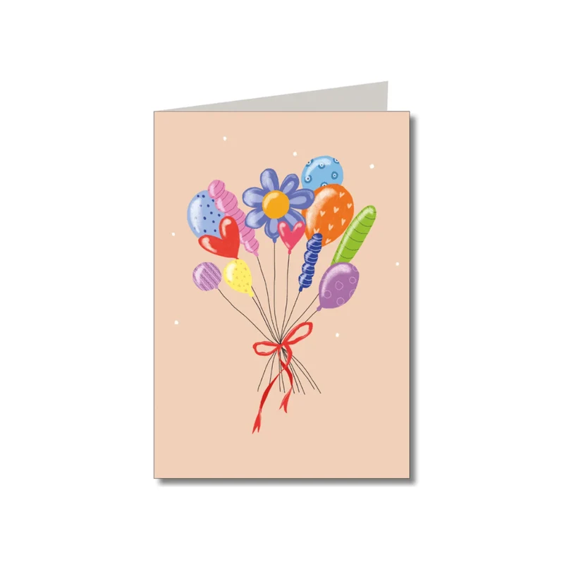 Klappkarte m. Umschlag - Luftballonstrauß