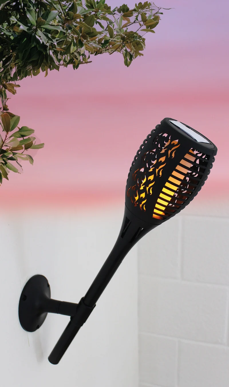 Solar Deko-Fackel "Magic Fire", 3in1, LED Außenleuchte, Dämmerungssensor, Gartenleuchte